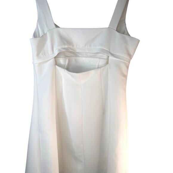 2/$30 NWT ZARA Medium Sleeveless White Mini Dress Cut Out Back Polyester Blend - Picture 11 of 14